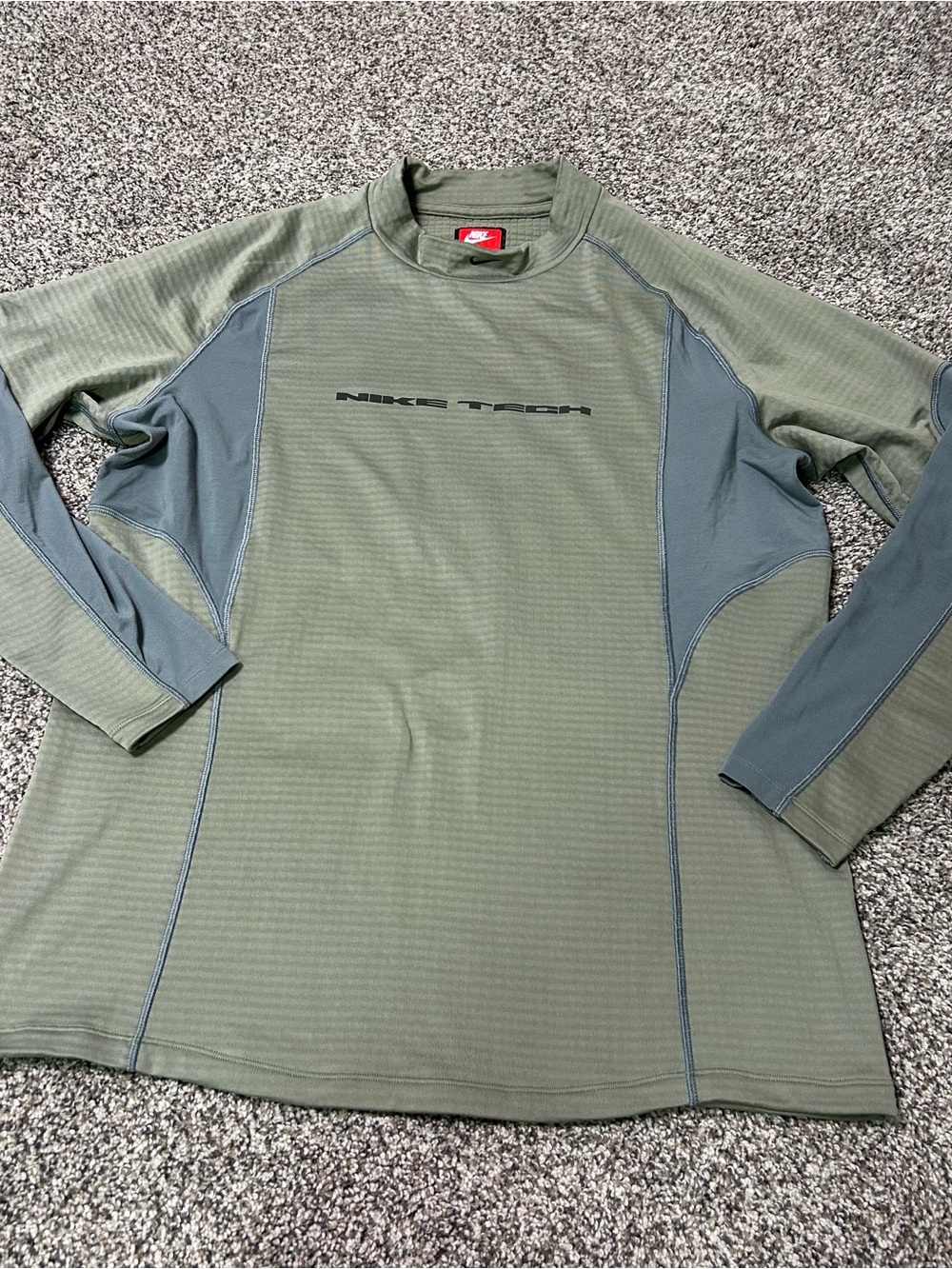 Nike Tech Mens Base Layer Long Sleeve Shirt Fleece Lined Tight Fit XXL Thermal